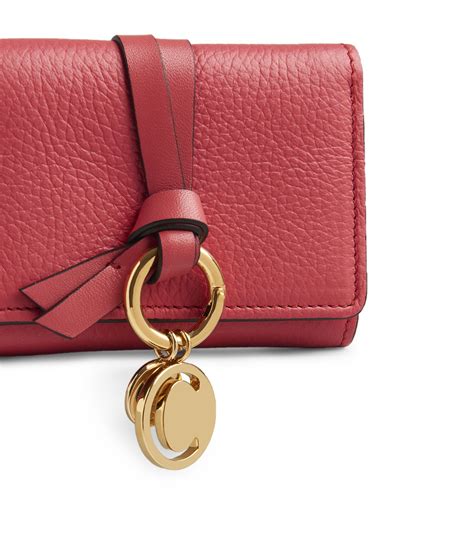 Shop Chloé Mini Alphabet Leather Wallet 